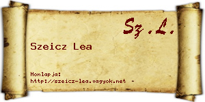 Szeicz Lea névjegykártya
